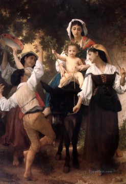  Harvest Painting - The Return from the Harvest Realism William Adolphe Bouguereau